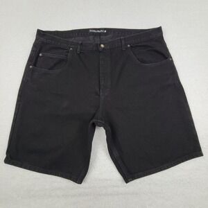 Stanly Blacker Denim Shorts Mens 44 Measures‎ 43 x 10.5 Black Cotton Mexico